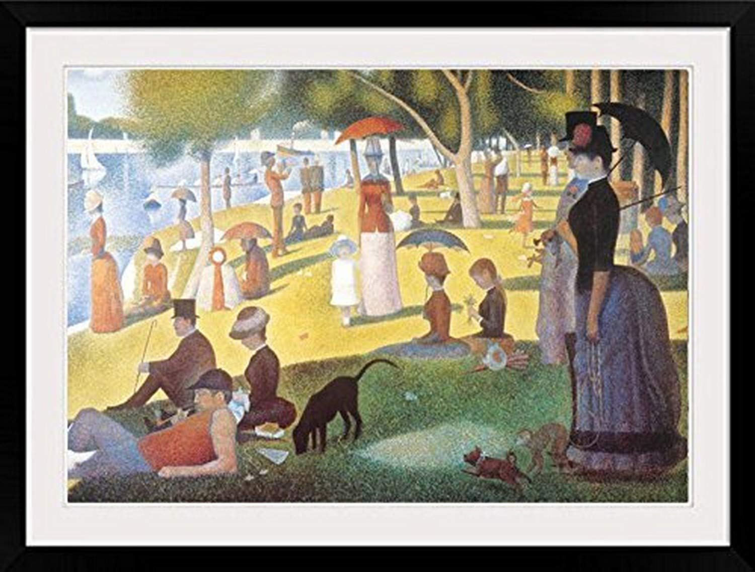 スーラ、La Grande Jatte,.希少な額装用画集より、版上サイン Amazon.com: Framed A Sunday Afternoon on The Island of La Grande